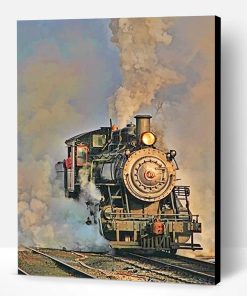 Old Steam Engine Train Paint By Number