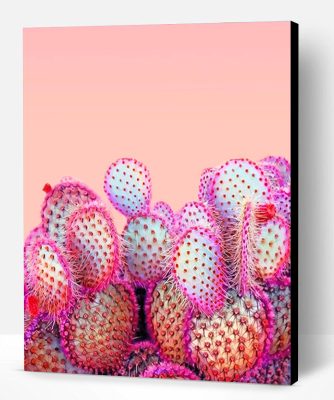 Pink Cactus Paint By Number