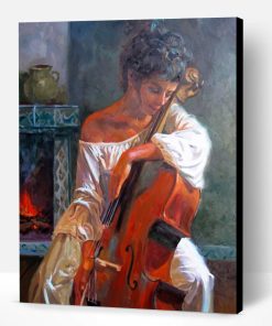 Playing Violin In Art Paint By Number