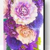 Purple Artificial Flower Paint By Number