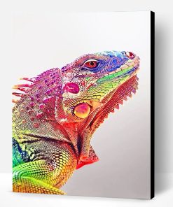 Rainbow Iguana Paint By Number