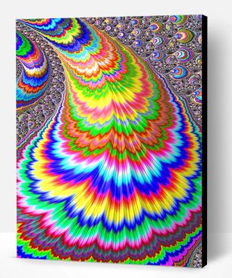 Rainbow Psychedelic Art Paint By Number