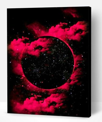 Red And Black Galaxy Paint By Number