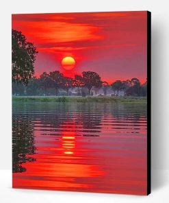 Red Sunset Paint By Number