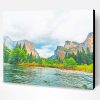 River Yosemite Valley California Paint By Number