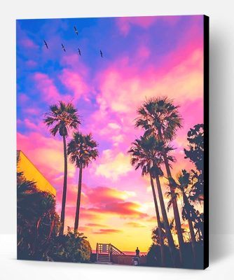 San Diego California Sunset Paint By Number