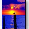 Sunset Pigeon Silhouette Paint By Number