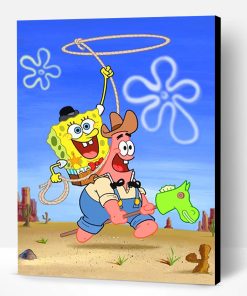 Happy Spongebob And Patrick Paint By Number