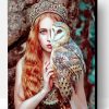 Stunning Girl With Owl Paint By Number