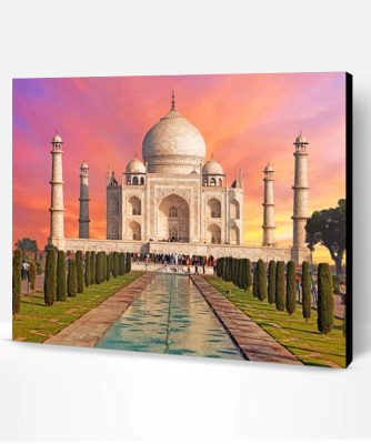 Sunrise Taj Mahal Agra Paint By Number