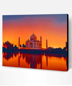 Taj Mahal India Sunset Paint By Number