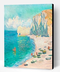Claude Monet The Beach and the Falaise Paint By Number