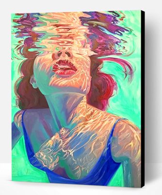 Woman Swimming In The Pool Paint By Number