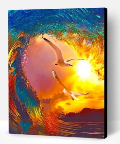 Wave Sunset Paint By Number