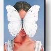 White Butterfly Woman Paint By Number