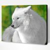 White Cute Wolf Paint By Number