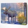 Wildlife Lake Moose Paint By Number