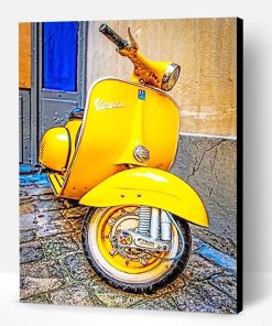 Yellow Motorcycle Paint By Number