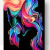Abstract Rainbow Hair Paint By Number