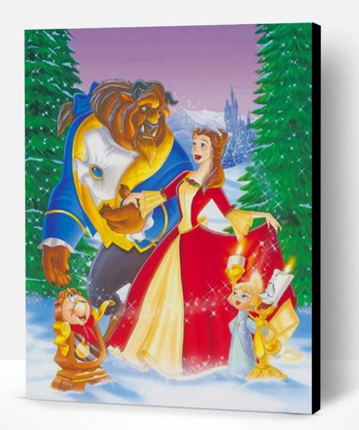 Beauty And The Beast Christmas Paint By Number