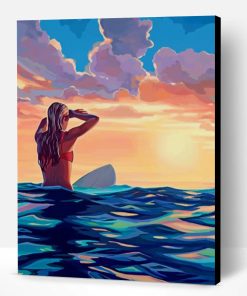 Blondy Surfer Girl Paint By Number