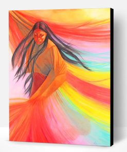 Colorful Native Woman Art Paint By Number