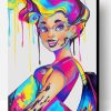 Colorful Splatter Girl Paint By Number
