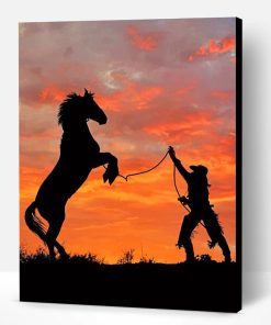 Cowboy Silhouette Paint By Number