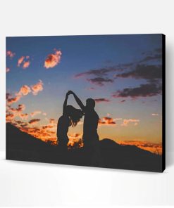 Dancing Couple Silhouette Paint By Number
