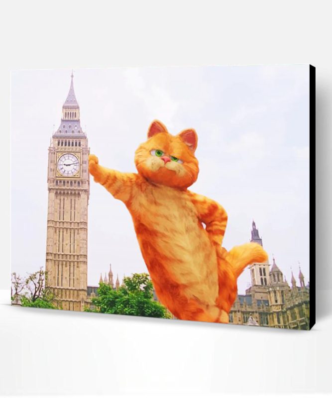 Garfield With Big Ben Paint By Number