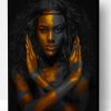 Gold African Girl Paint By Number