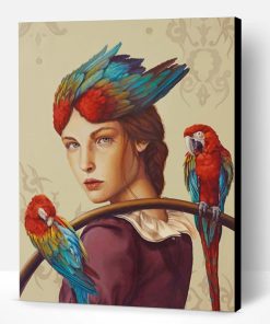 Macaw Girl Art Paint By Number