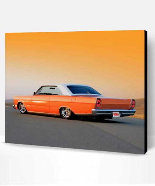 Orange Slammed 66 Ford Galaxie Paint By Number