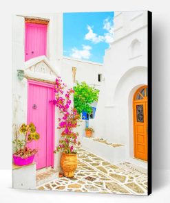 Pink Door Greece Paint By Number