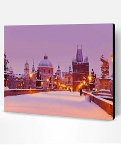 Prague In Snow Paint By Number