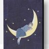 Sleepy Girl On Moon Paint By Number