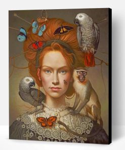 Surrealism Girl With Animals Paint By Number