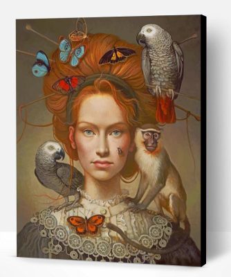 Surrealism Girl With Animals Paint By Number