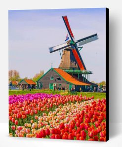 Tulips Flowers Field Paint By Number