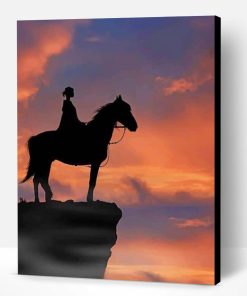 Woman Horse Silhouette Paint By Number