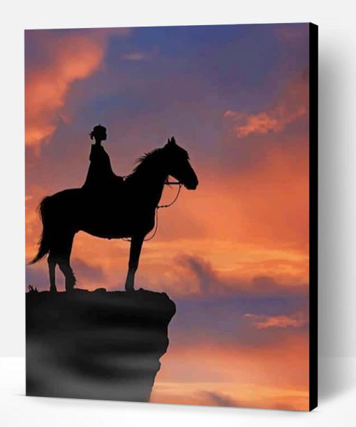 Woman Horse Silhouette Paint By Number