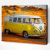 Yellow VW Bus Paint By Number