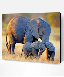African Elephants Paint By Number