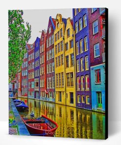 Amsterdam Colorful Houses Paint By Number
