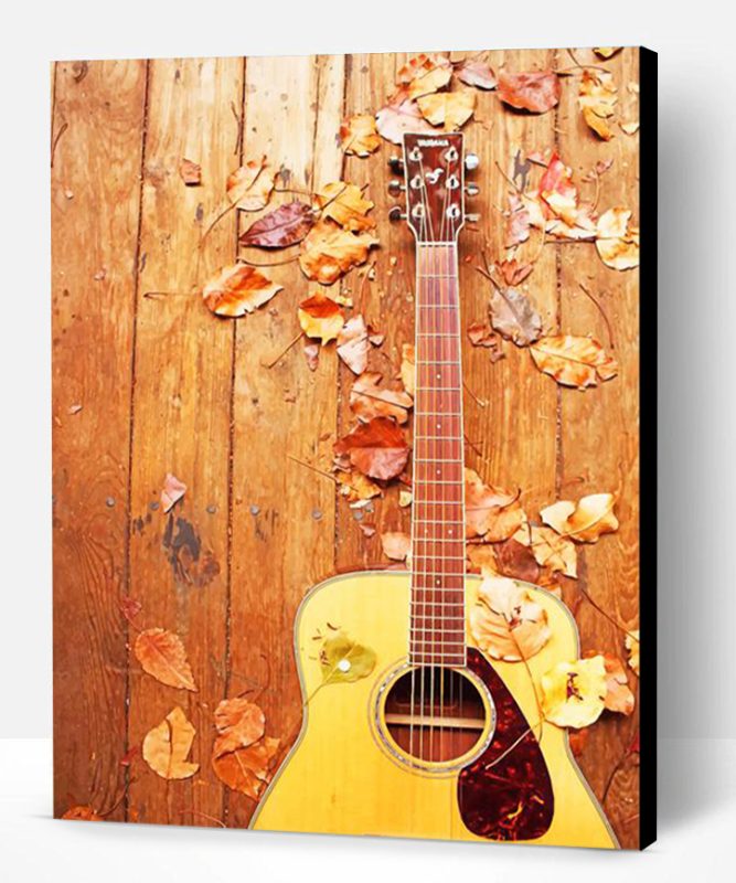 Autumn Guitar Paint By Number