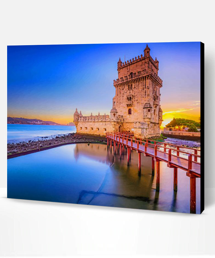 Belem Tower Lisbon - NEW Paint By Number - Paint By Numbers PRO