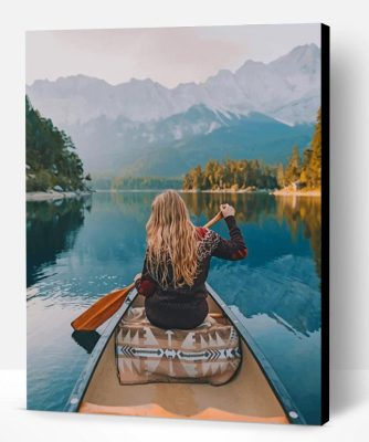 Blond Girl In A Boat Paint By Number