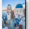 Blondy In Santorini Greece Paint By Number