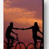 Couple On Bikes Silhouette Paint By Number