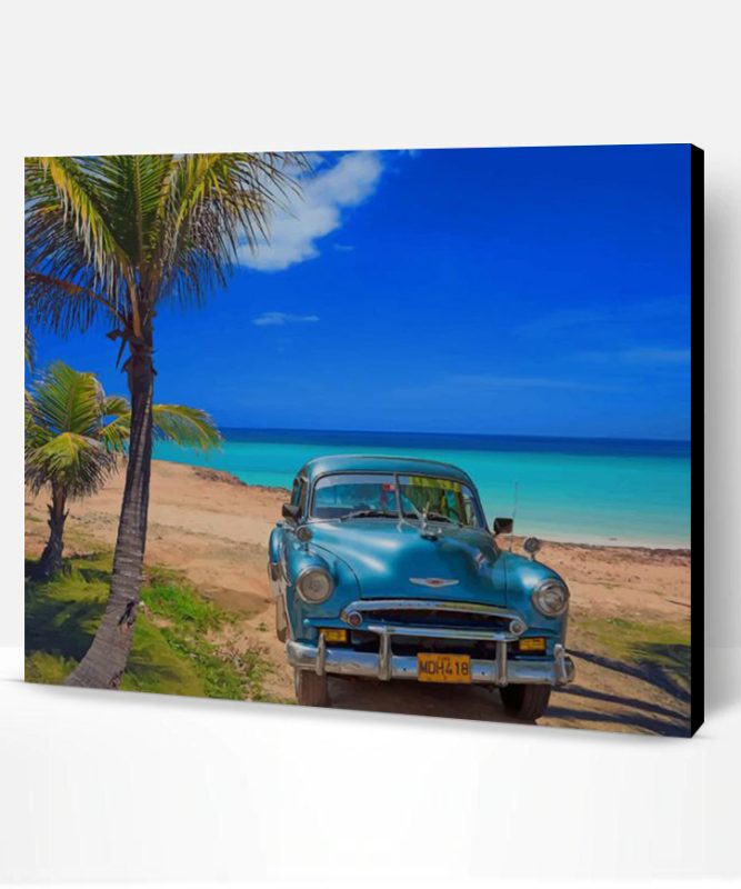 Cuba Beach And Car Paint By Number